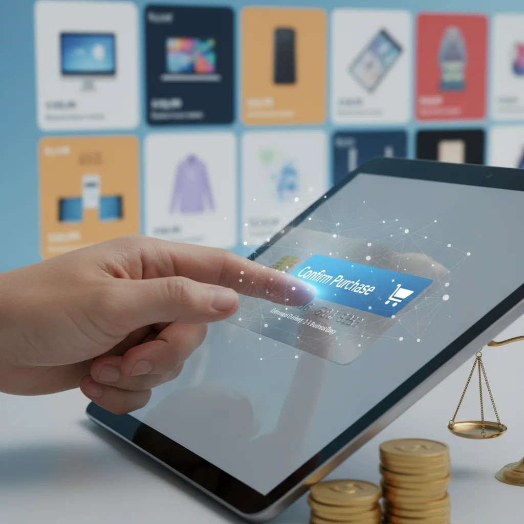 Mão segurando cartão de crédito para compra online