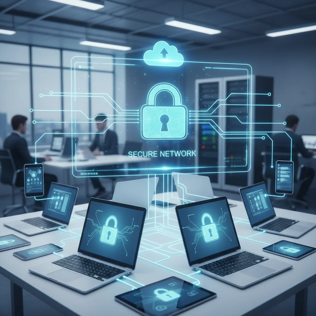 Cadeado digital em tela de computador, simbolizando criptografia de dados e acesso seguro para PMEs.