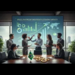 Investimento Estrangeiro Direto: Impacto na Indústria Brasileira Profissionais de negócios analisando gráficos financeiros, representando o impacto do Investimento Estrangeiro Direto na economia brasileira.