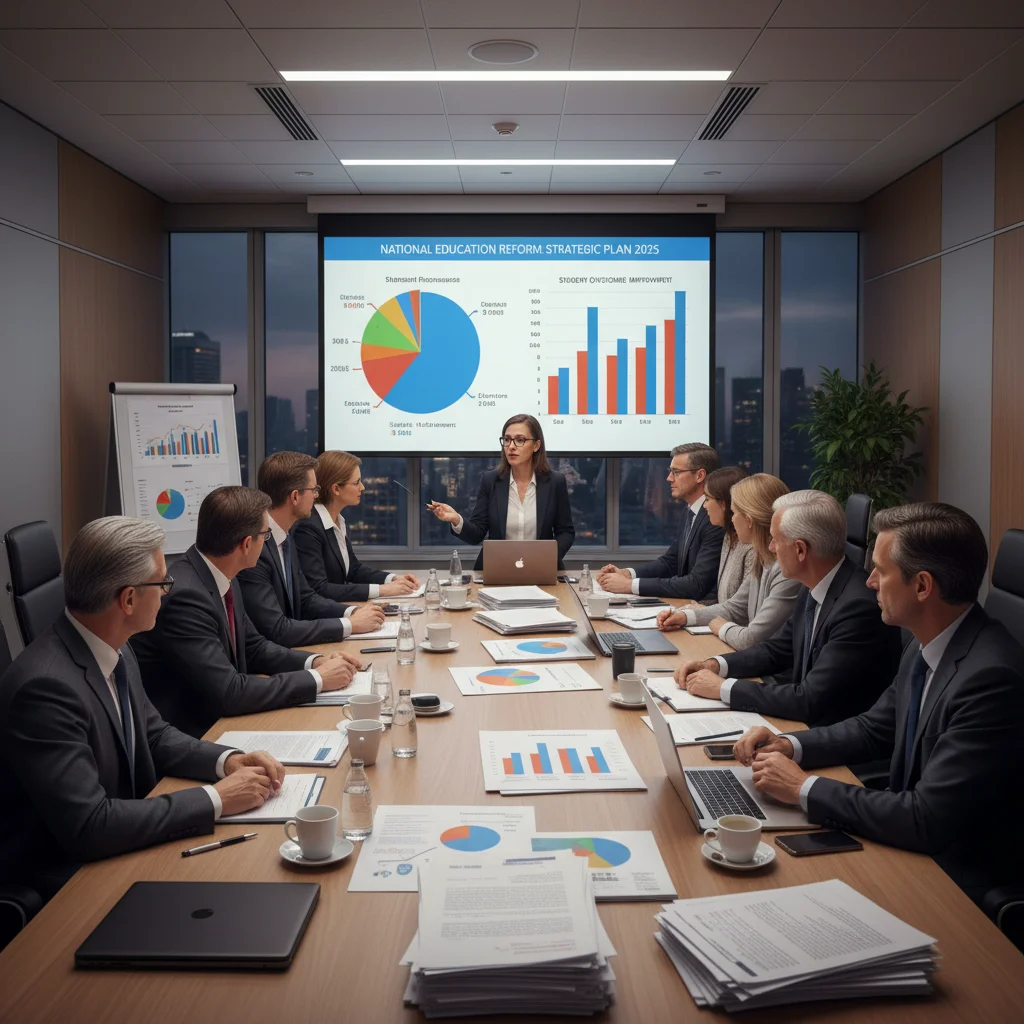 Educadores e formuladores de políticas discutindo reformas educacionais e o futuro do ENEM.
